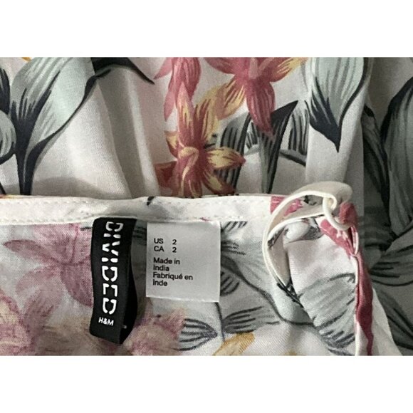 Divided Dress Womens Sz 2 Sundress Floral Zip Feminine Summer Travel Beach‎ - Picture 3 of 13